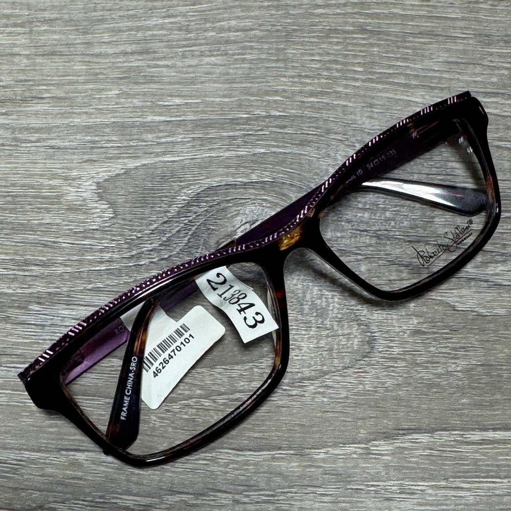 Roberto Steffani RS160 Eyeglasses 54-15 Tortoise‎ Purple Rectangle Frame